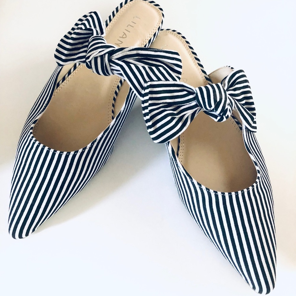 Pinstripe Mules